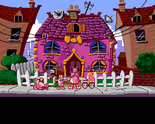 Mr. Blobby (Amiga) screenshot: Intro sequence