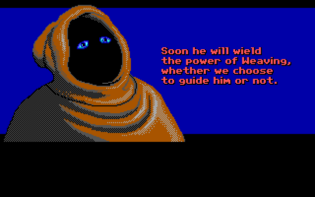 Loom (DOS) screenshot: Hetchel