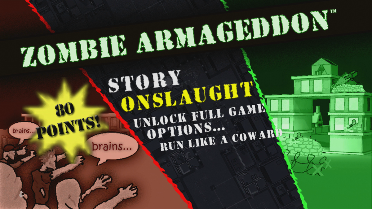 Zombie Armageddon (Xbox 360) screenshot: Main menu (Trial version)