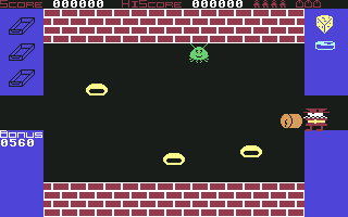 Mr. Wimpy: The Hamburger Game (Commodore 64) screenshot: Level 1