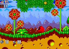 Mr. Nutz: Hoppin' Mad (Amiga) screenshot: Nature world - rolling from the hill