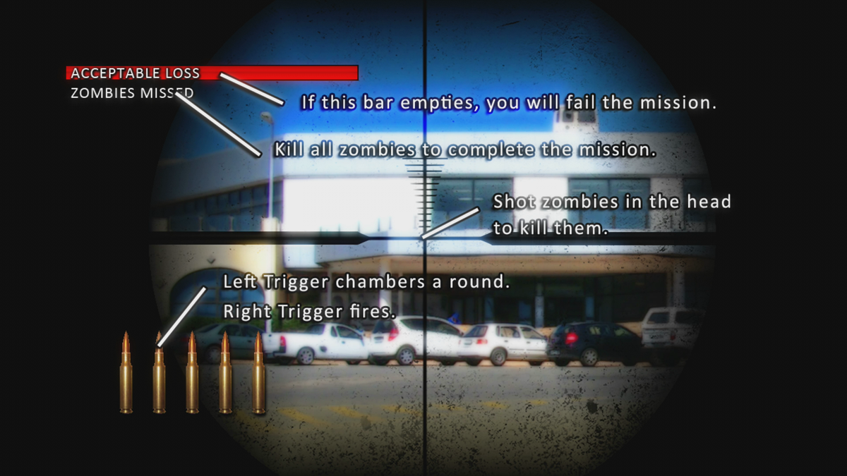 Zombie Attack! (Xbox 360) screenshot: Instructions (Trial version)