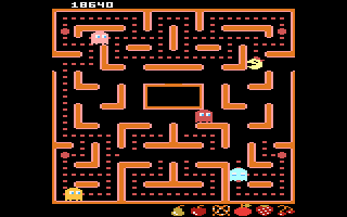 Ms. Pac-Man (Atari 7800) screenshot: Gameplay on one of the later levels