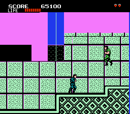 Shinobi (NES) screenshot: Your enemies will come running faster than the ones in first stage.