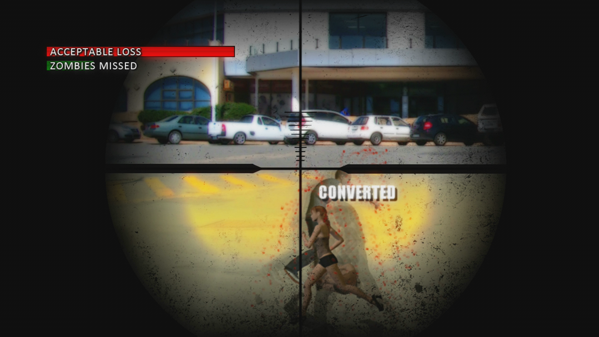 Zombie Attack! (Xbox 360) screenshot: If zombies get their way with citizens, they eventually turn (Trial version)