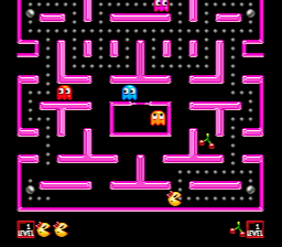 Ms. Pac-Man (Genesis) screenshot: In progress