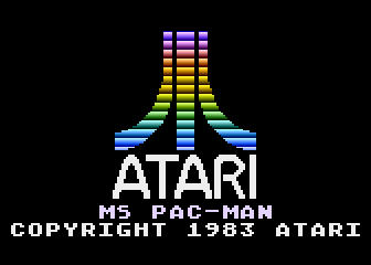 Ms. Pac-Man (Atari 5200) screenshot: Atari logo and game title