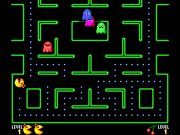 Ms. Pac-Man (SEGA Master System) screenshot: Level 1