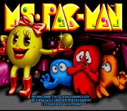 Ms. Pac-Man (SNES) screenshot: Title screen
