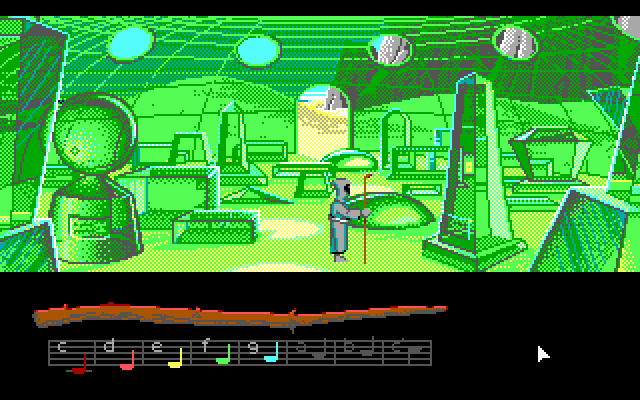 Loom (DOS) screenshot: The Emerald City