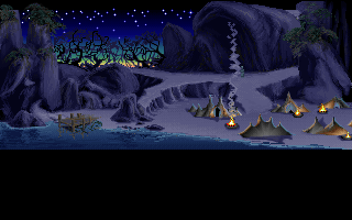 Loom (DOS) screenshot: The camps (VGA/CDROM)