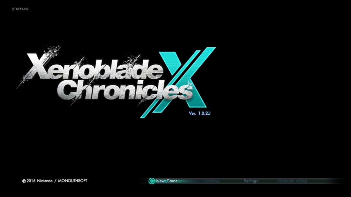 Xenoblade Chronicles X (Wii U) screenshot: Title screen.