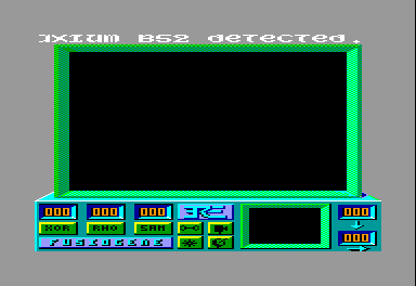 Robbbot (Amstrad CPC) screenshot: Scrolling line describes the story...