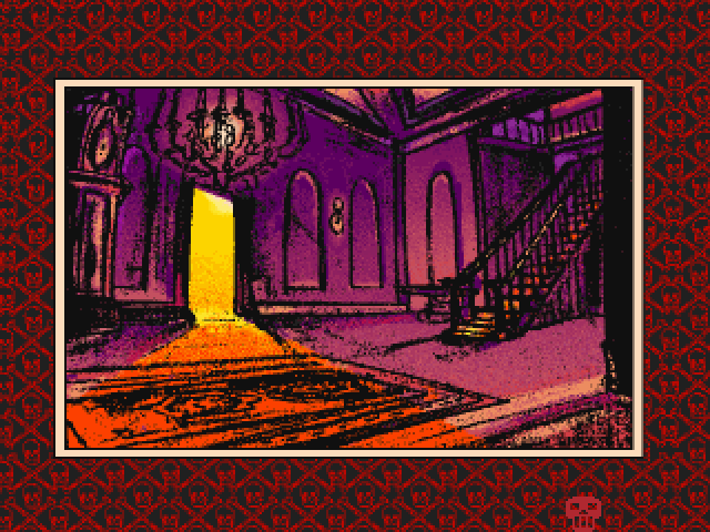 Murder Makes Strange Deadfellows (DOS) screenshot: The Parlor