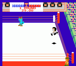 Tag Team Match: M.U.S.C.L.E. (NES) screenshot: Jumping off rope