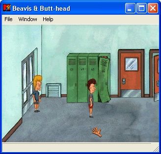 MTV's Beavis and Butt-Head in Virtual Stupidity (Windows) screenshot: Inside The School