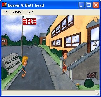 MTV's Beavis and Butt-Head in Virtual Stupidity (Windows) screenshot: Go To School