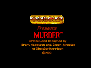 Murder! (Amiga) screenshot: Company logo and title