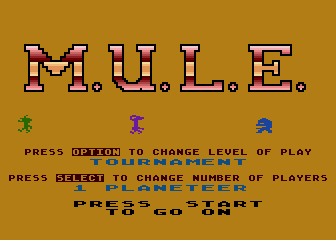 M.U.L.E. (Atari 8-bit) screenshot: Intro Sequence 2