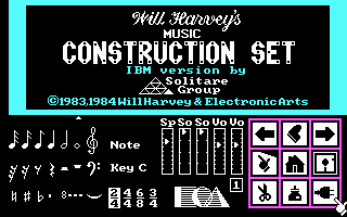 Will Harvey's Music Construction Set (PC Booter) screenshot: Title Screen
