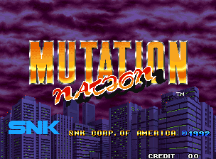 Mutation Nation (Neo Geo) screenshot: Title