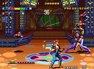 Mutation Nation (Neo Geo) screenshot: Area 2 Boss