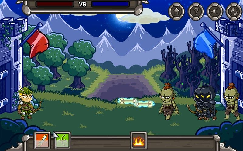 Hero Quest: Tower Conflict (Windows) screenshot: Night fight