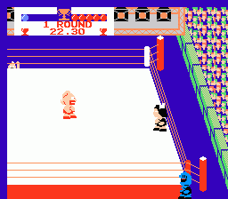 Tag Team Match: M.U.S.C.L.E. (NES) screenshot: Squaring off