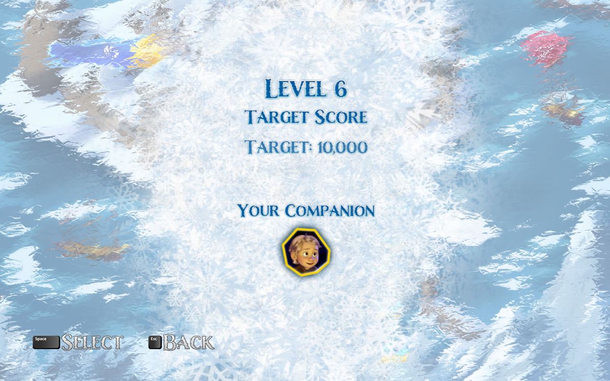 Frozen: Free Fall - Snowball Fight (Windows) screenshot: Entering a new level.