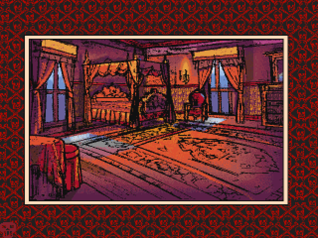 Murder Makes Strange Deadfellows (DOS) screenshot: The Yellow Room