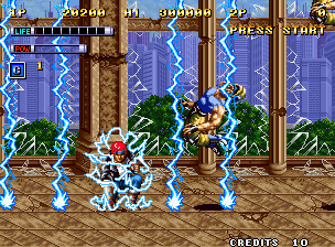Mutation Nation (Neo Geo) screenshot: Using Special Attack "C"