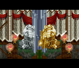 Mystic Ark (SNES) screenshot: Intro: close-up on the mysterious statue room