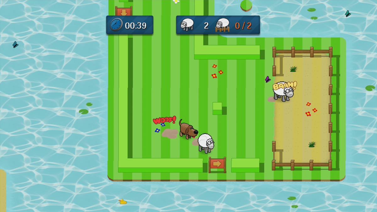 Wool (Xbox 360) screenshot: We use barks to move sheep (Trial version)