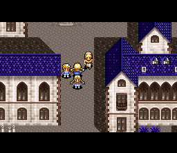 Mystic Ark (SNES) screenshot: The priestess in her home town