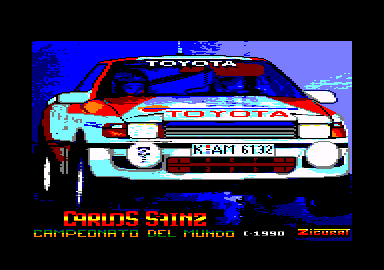 Carlos Sainz (Amstrad CPC) screenshot: Title screen