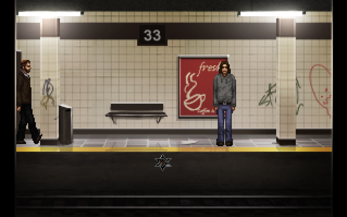 The Shivah: Kosher Edition (Macintosh) screenshot: Trouble on the subway.