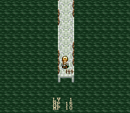 Mystic Ark (SNES) screenshot: Alone on the pier