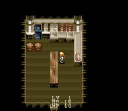 Mystic Ark (SNES) screenshot: In temple kitchen