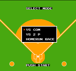 Kyūkyoku Harikiri Stadium (NES) screenshot: Select mode.