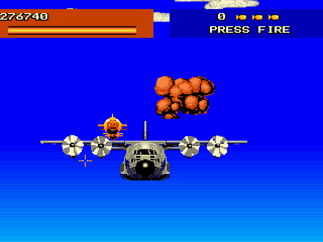 Line of Fire (Amiga) screenshot: A plane blocks your path
