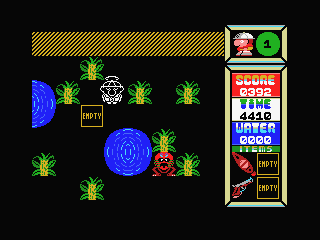 Saimazoom (MSX) screenshot: I died but I have lives left.