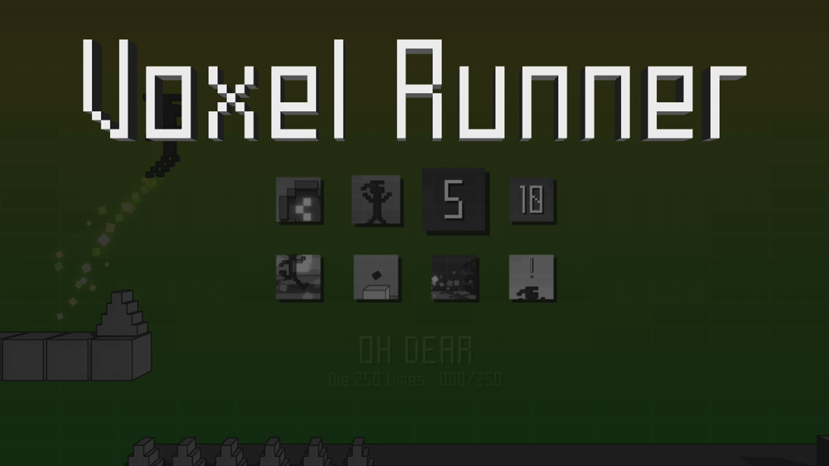 Voxel Runner (Xbox 360) screenshot: In-game achievements (Trial version)