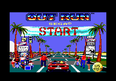 OutRun (Amstrad CPC) screenshot: Loading screen.