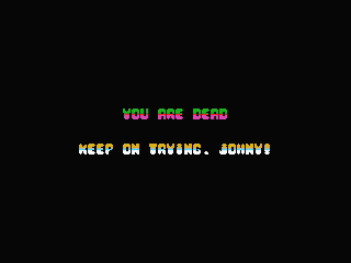 Saimazoom (MSX) screenshot: I lost all my lives.
