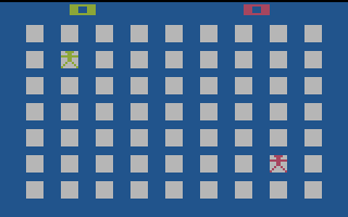 Flag Capture (Atari 2600) screenshot: Beginning a two player game