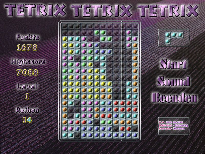 Tetris: 21 Spiele (Windows) screenshot: Extreme Tetris