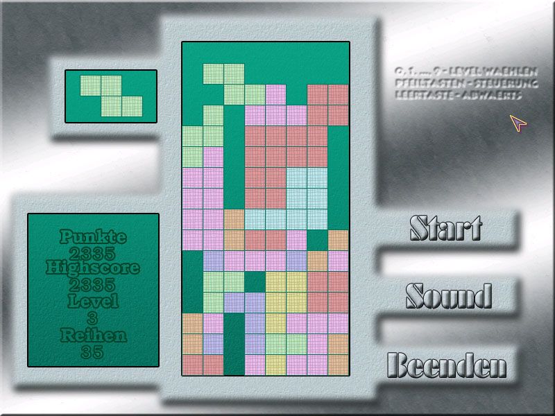 Screenshot of Tetris: 21 Spiele (Windows, 2005) - MobyGames