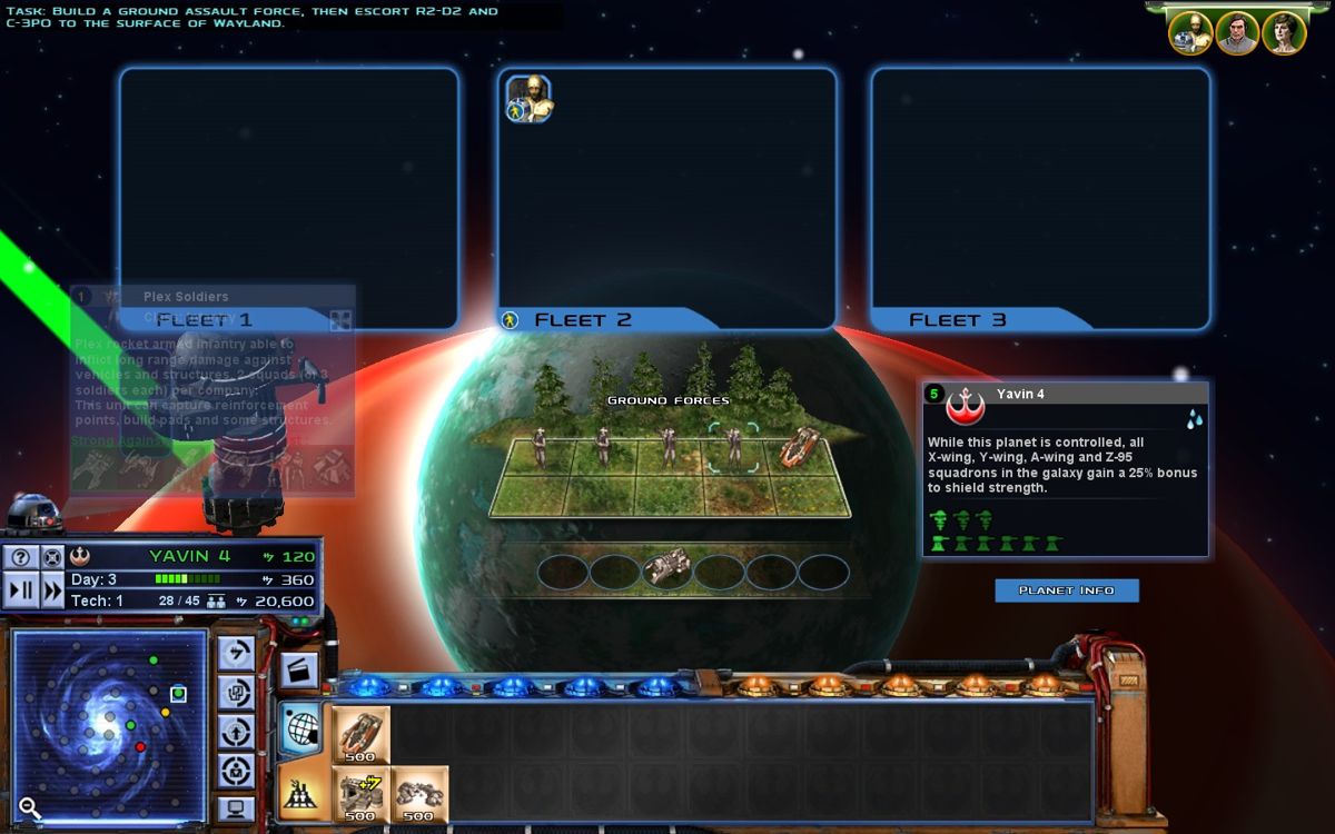 Star Wars: Empire at War (Windows) screenshot: Placing your ground forces on the planet