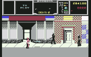 NARC (Commodore 64) screenshot: K.R.A.K. Street