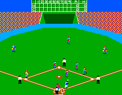 Great Baseball (SEGA Master System) screenshot: Running to the next base.